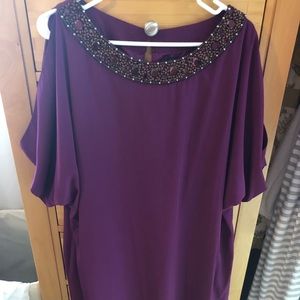 Purple dress with bead and gem detail!